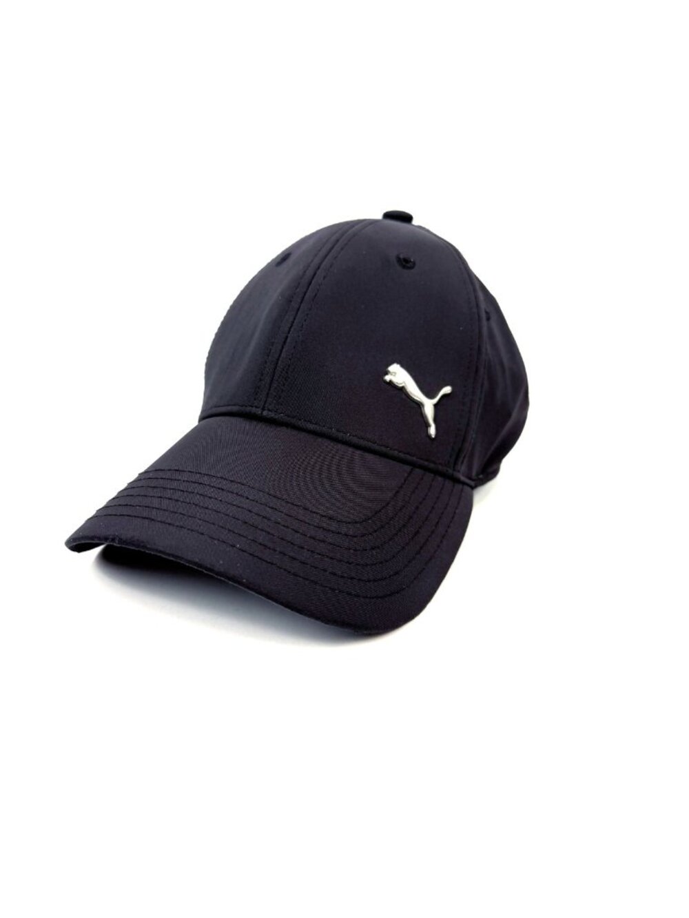 PUMA Black Polyester Metal Logo Stretch Cap L/XL